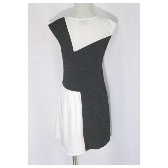 NWT Charles Henry Colorblock Blk & Ivory Dress Sm - Picture 5 of 8